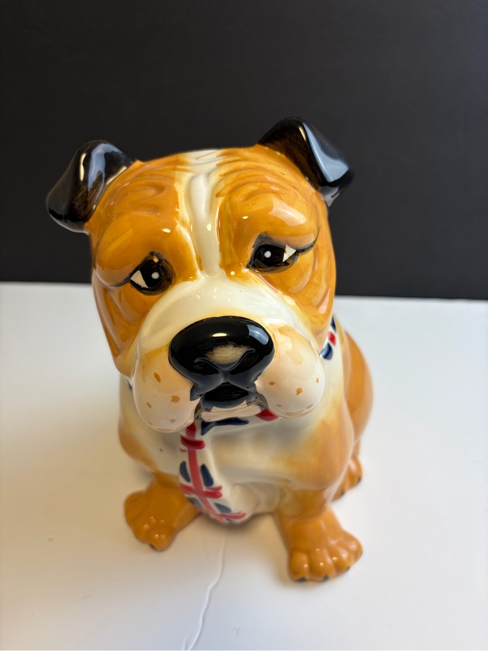 ENGLISH BULLDOG CERAMIC COOKIE JAR CANISTER